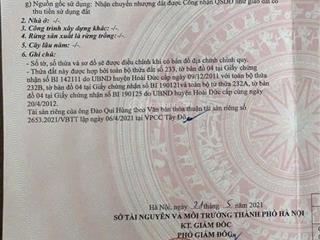 Mảnh đất đẹp tại vân côn hoài đức hà nội diện tích 337.4m2, full thổ cư, mt 18m.  0981 782 ***