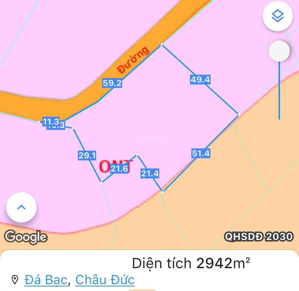 Đầu tư đất đẹp châu đức đừng bỏ qua lô này 2.942m2 phủ hồng phân được 12 lô đã có bản vẽ
