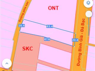 Cần bán 1.622m2 đất thổ cư, 2 mặt tiền, đường lớn, khu dân cư, điện 3 pha, sát ngãi giao
