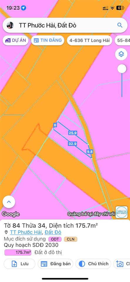 Bán đất mặt tiền đường ven biển vũng tàu  bình châu (đường 42m) cách biển phước hải 3 chỉ phút