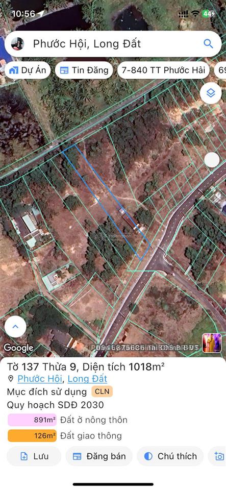 Bán đất làm nhà vườn hoặc xây homestay ven biển lộc an, cách bãi tắm 800m. mặt tiền đường nhựa lớn