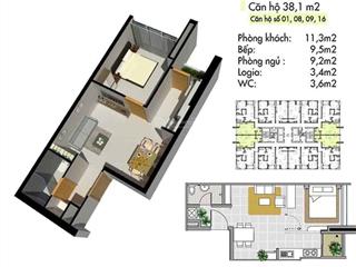 Cần bán nhanh trong tuần căn hộ 1pn, giá 1,220 tỷ(100%).  0981 592 ***