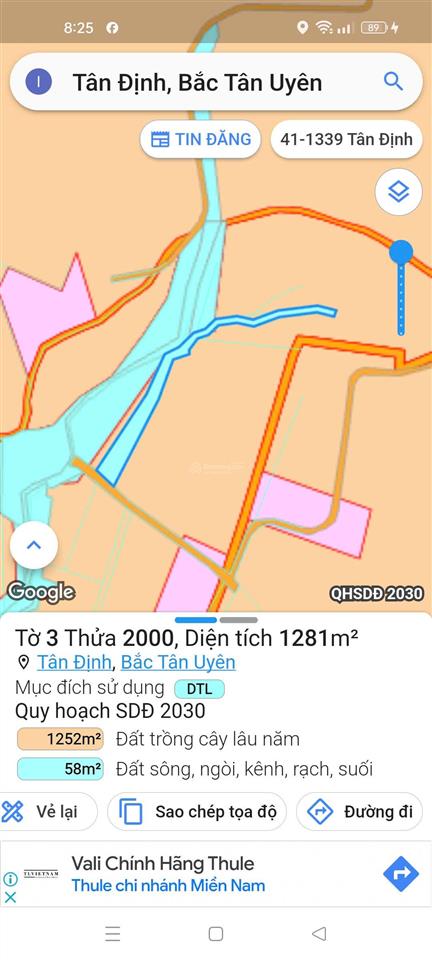 Bán đất tại đường 746, tân định, bắc tân uyên, bình dương, 8 tỷ, 11000m2