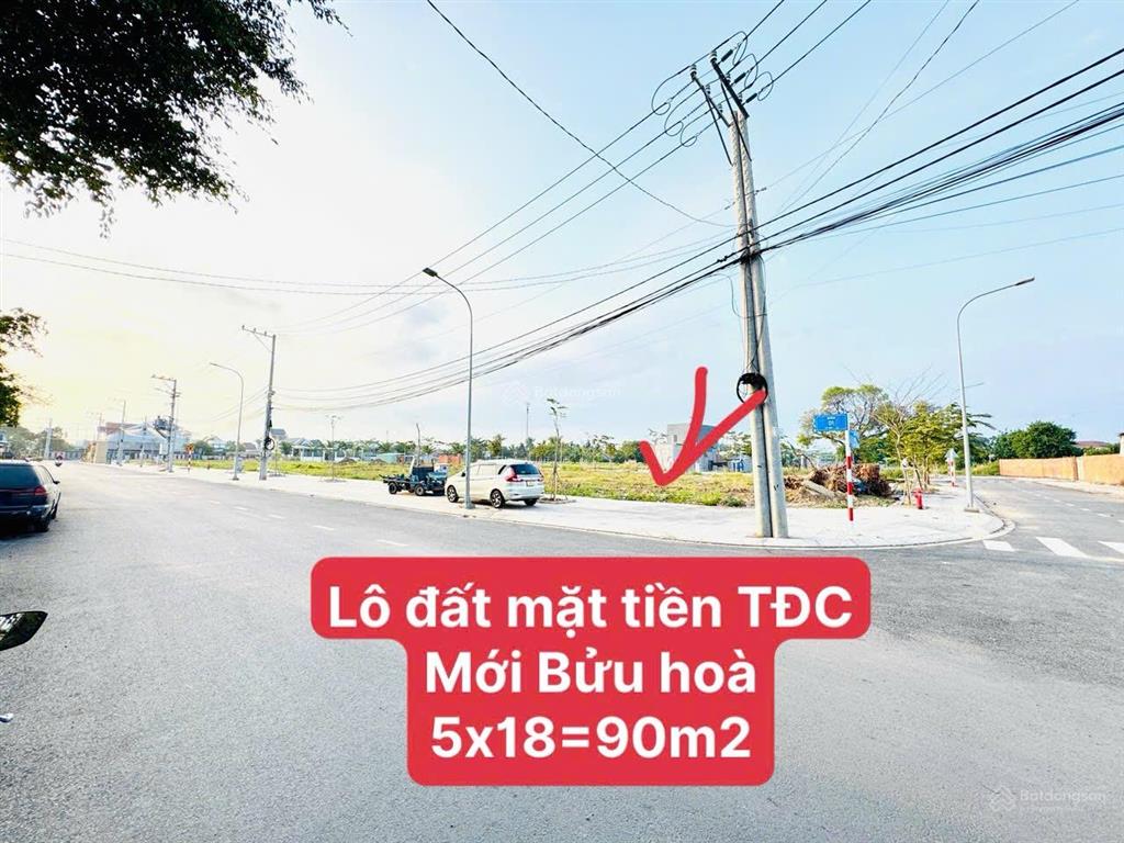 Duy nhất 1 lô đất mặt tiền kinh doanh khu tái định cư mới bửu hoà, 5x18=90m2, đường 20m, vỉa hè 6m