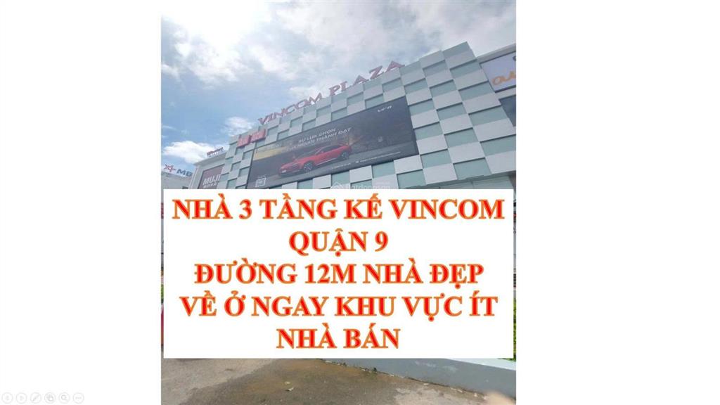 Nhà đẹp giá tốt mặt tiền 3 tầng đường 5 gần vincom quận 9 chợ kiến thiết ngã 4 tđ 3pn 3wc đường 12m