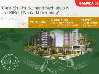 Nhận booking tháp b elysian  chiết khấu lên đến 9%  giá chỉ từ 4tỷ9 2pn2wc miễn phí ql đến 5 năm