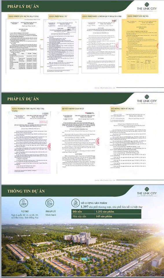 Đất nền dầu giây dự án the link city ngay ngã tư dầu giây