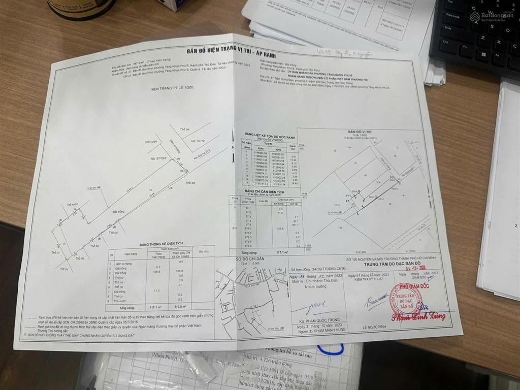 Bán lô đất hẻm đường 2, tăng nhơn phú b, dt 117m2 giá 4,5ty