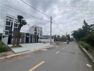 Đất thổ cư mặt tiền rạch cống hợp số 3 , thạnh xuân 52 phường thạnh xuân q12, dt 148m2 (4x40) đường