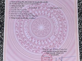 Cần bán lô đất ngang 6m8 cách hương lộ 7 đường ông binh chỉ 50m