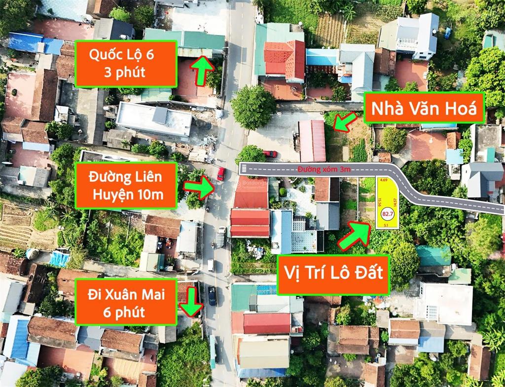 Bán đất tân tiến, chương mỹ 1,7 tỷ