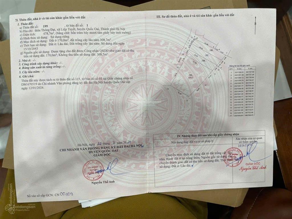 Cần bán 3 lô thổ cư f0 tại tuyết nghĩa (cũ) quốc oai hn. ngõ ô tô
