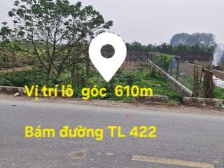Lô góc duy nhất bám đường tỉnh lộ 422. giá chưa tới 4xtr/m