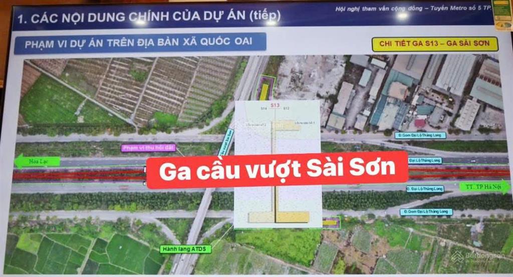 Cơ hội đầu tư sài sơn, chùa thầy  ngõ thông ô tô  gần đại lộ thăng long, metro số 5  giá f0