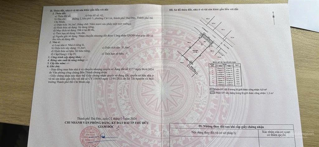 Bán nhà gần chợ cũ đường số 2 phường cát lái quận 2 (56m2) 5 tỷ