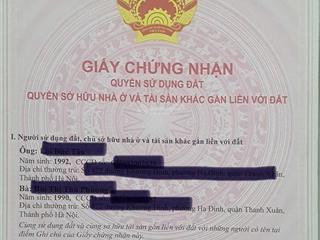 Bán ccmn mặt phố có sổ hồng 2n2wc khương đình, thanh xuân