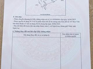 SỞ HỮU NGAY LÔ ĐẤT ĐẸP - GIÁ TỐT - Vị Trí Đắc Địa Tại Xóm 2 Nghi Kim Cũ, Phường Vinh