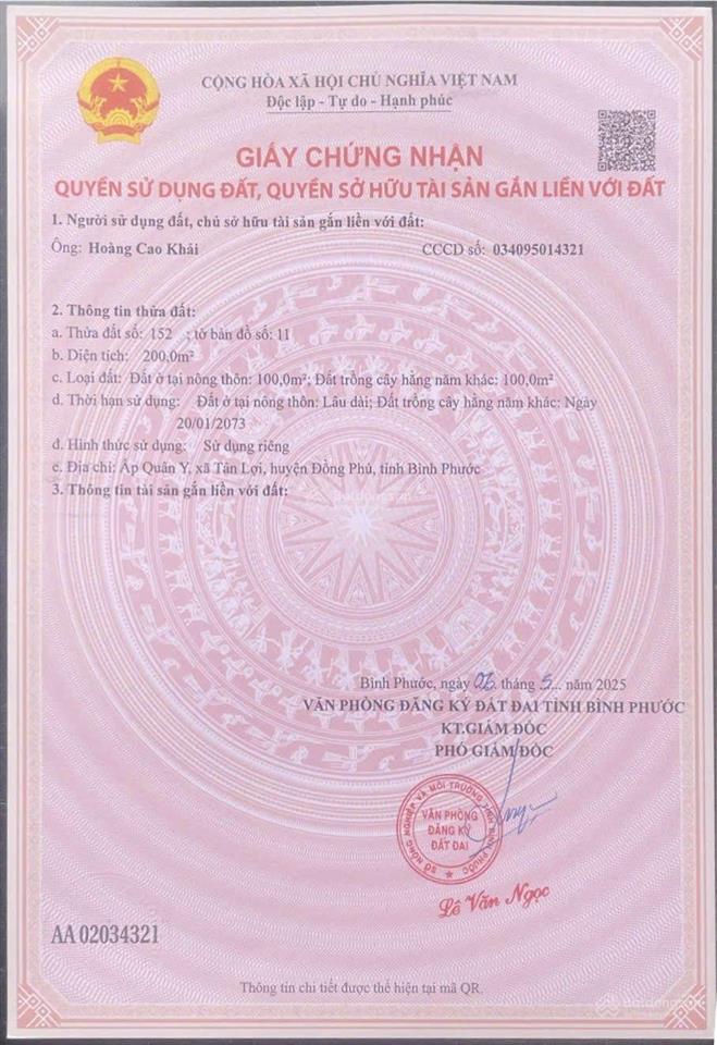 Cơ hội mua đất ngay đường xuyên tâm tại đồng phú