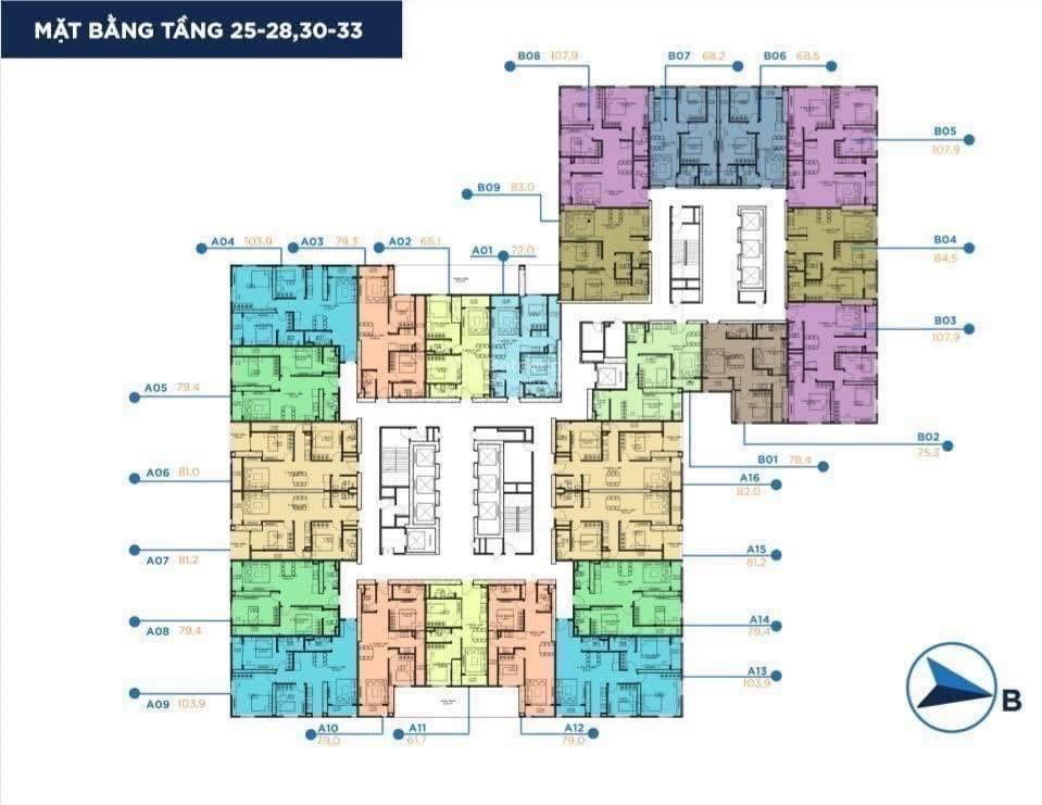 Cần bán gấp 2 căn hộ siêu hiếm chung cư bid residence 104 tố hữu dt 79,5m2, giá 36tr/m2 có 2pn 2wc