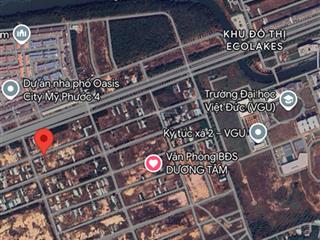 Bán đất cạnh đại học việt đức, khu đô thị mỹ phước 4 sát quốc lộ 13, vành đai 4