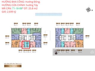 Studio tầng 18  tầng loft  trần cao 5m view hướng biển  the ponte  ms châu mỹ