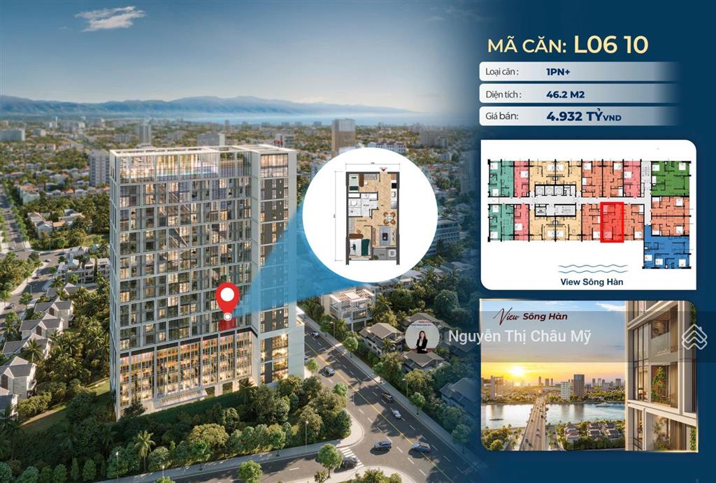 Căn hộ lõi trung tâm lê duẩn by sun group bàn giao nội thất 1br+ mở bán đợt đầu ms châu mỹ srt