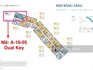 Căn hộ dual key góc tầng cao 16 trục 05 view trực diện pháo hoa difff  toà a ms châu mỹ