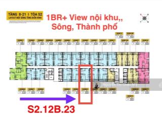 Căn hộ 1br + trục 23 view nội khu sông thành phố toà s2 hàng cđt không chênh spana châu mỹ srt