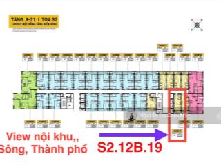 Căn hộ stu trục 19 view nội khu sông thành phố toà s2 hàng cđt không chênh spana châu mỹ srt