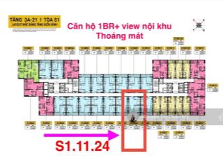 Căn 1br + tầng trung view sông cẩm lệ  thành phố  toà s1  giỏ hàng cđt độc quyền  châu mỹ srt