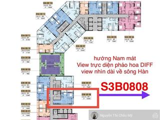 Châu mỹ srt  căn hộ 1br + toà s3b view trực diện sông hàn hướng nam  chưa ký hđmb  the symphony
