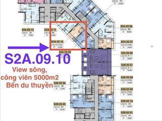 Studio tầng 09  tòa s2a  view sông hàn, công viên nhiệt đới 5000m2, bến du thuyền  ms châu mỹ