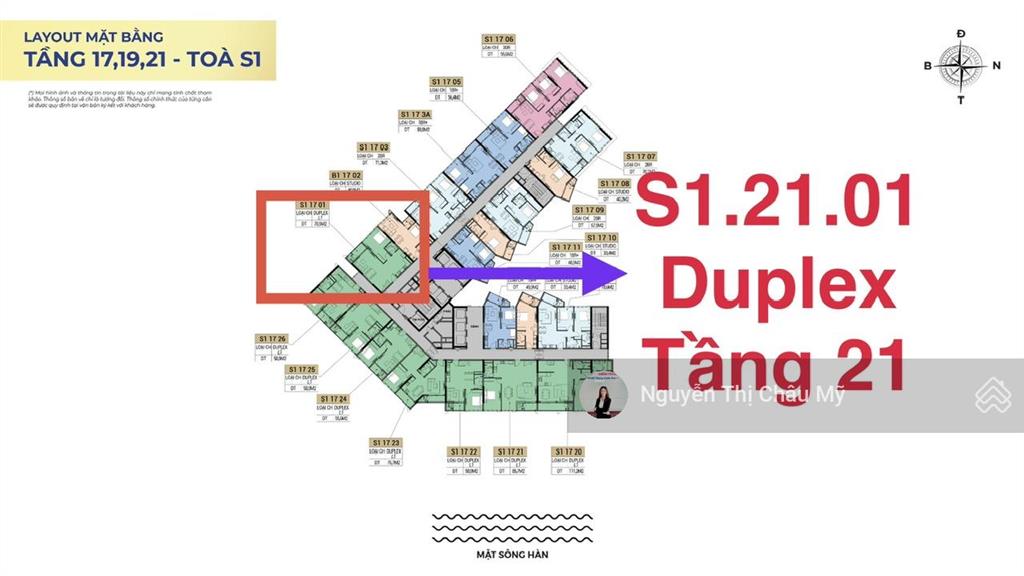 Châu mỹ srt  căn hộ duplex  view sông  bán đảo sơn trà  biển  the symphony  tầng cao 21 và 22