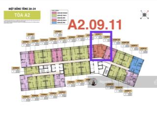 Căn hộ 2pn + duy nhất toà a2 tầng 9  giá vay 3,99 tỷ view đài phun nước  biển  châu mỹ srt
