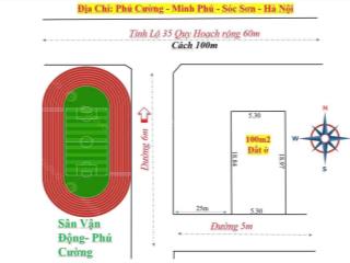 Chính chủ em cần ra hàng lô đất dt 100m2 mt 5m. tại phú cường, minh phú sóc sơn