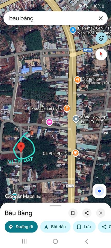 Lô rẻ nhất bàu bàng  dt 5x39 = 195m2  80m thổ cư  giá 820tr