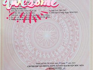 Xuất cảnh cần bán gấp đất hóc môn diện tích lớn