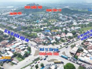 Hạ 100tr bán lô đất 2 mặt tiền, ngay cổng chính khu tái định cư làng đại học