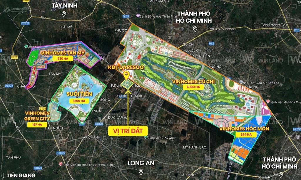 Chủ cần vốn làm ăn bán lại lô góc daresco đức hòa long an kế vinhome tân mỹ