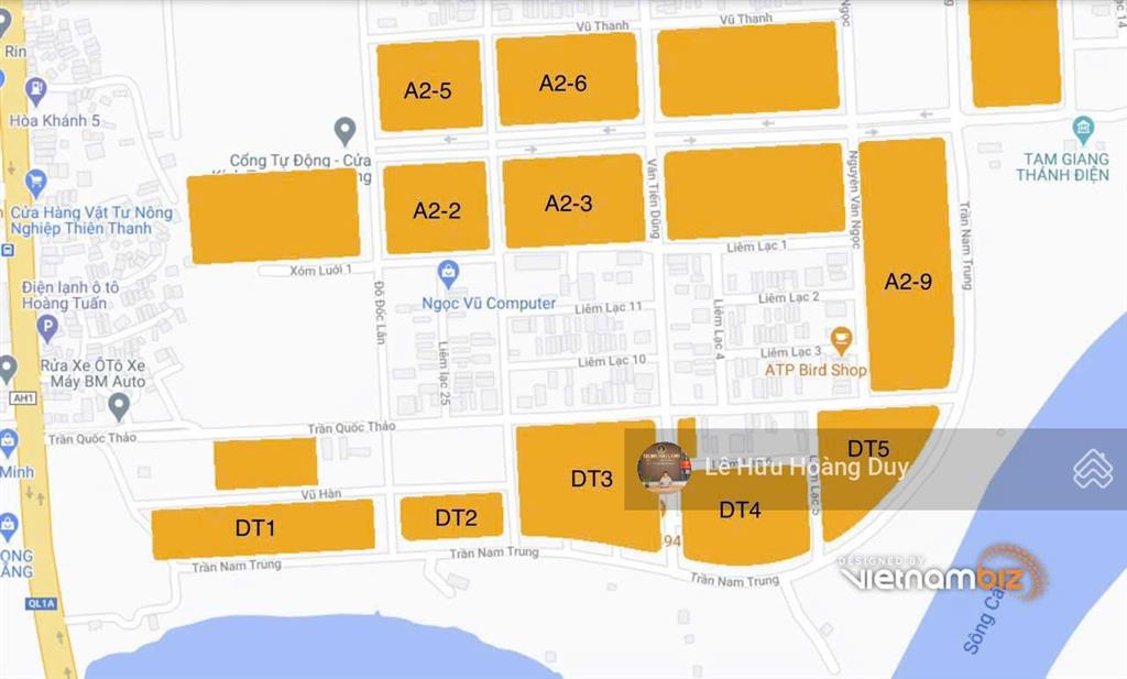 Bán đất 7,5m đối diện đất dự án hoà xuân vũ thạnh, hoà xuân.