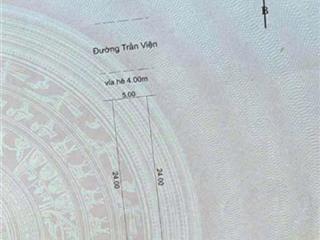 Bán đất 7,5m trần viện gần sông vận động hoà xuân.