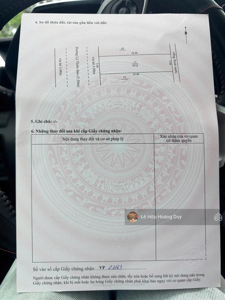 Bán đất tặng nhà lý thiên bảo  hoà xuân