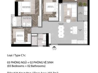 Căn hộ 3pn dự án eaton park tháp a1/ dt 104m2 giá hot 15,6 tỷ (full 102%)
