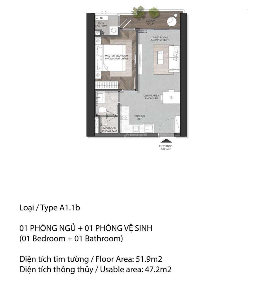 Bán căn 1 pn tháp a6 view trung tâm thành phố, tầng trung dự án eaton park