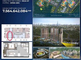 Chính chủ gửi bán lại căn 1pn giá gốc tháp a2, hướng view nội khu.  0908 043 ***