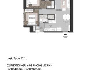 Bán căn góc 2pn tháp a5 vị trí 08 view thủ thiêm.  0908 043 ***