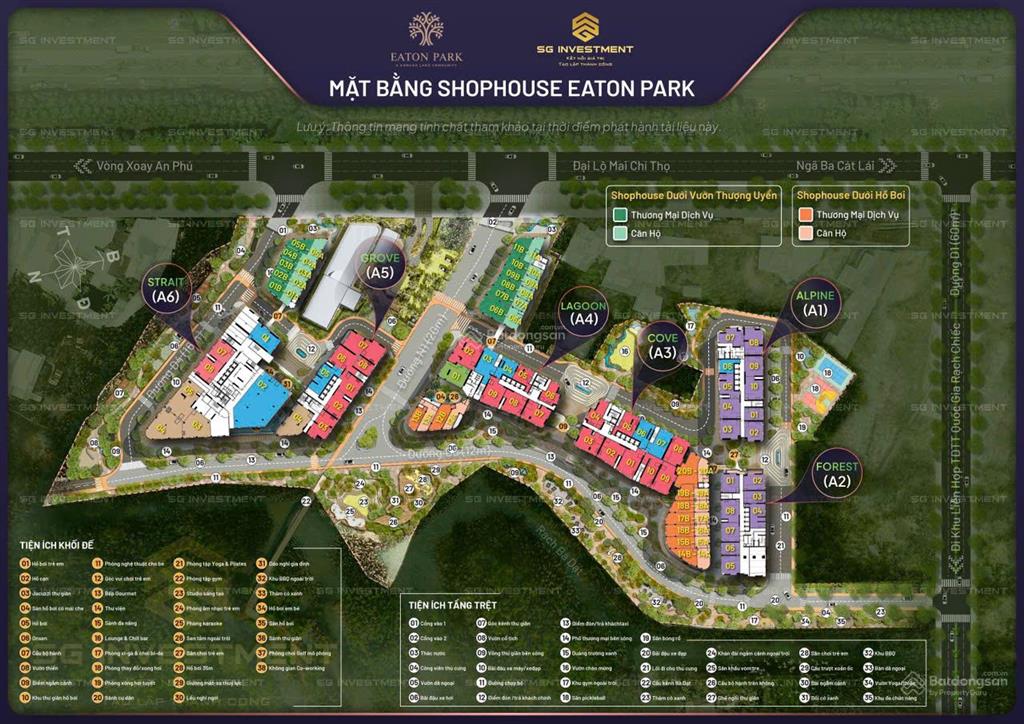 Thương phố ven sông eaton park chất riêng độc bản lợi thế kinh doanh khác biệt