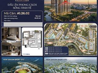 Bán căn 2pn góc tháp a1 75m2 view nhìn sông sài gòn tầng cao