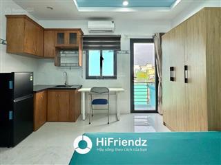 Căn hộ studio mới xây 100%, full nội thất có ban công giá tốt. gần quận 4, kcx, phú mỹ hưng. 26m2