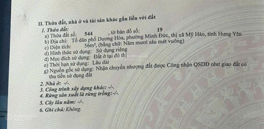 Đất thổ cư gần đường 5 chính chủ